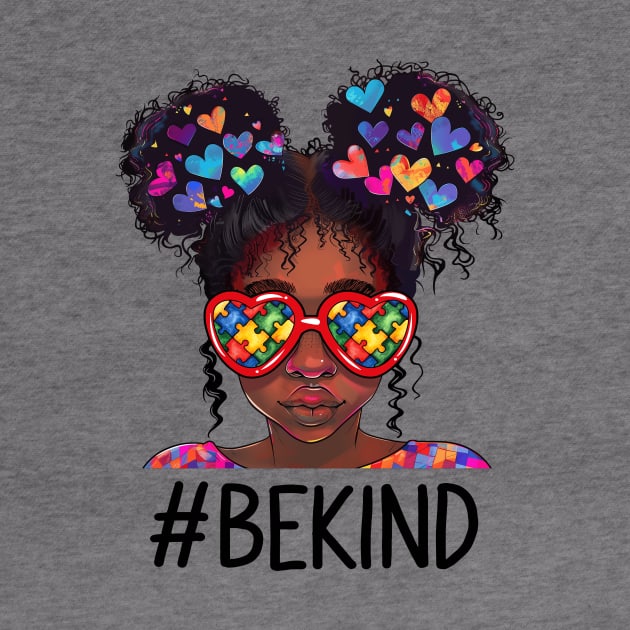 Be Kind Messy Bun Black Girls by antrazdixonlda
